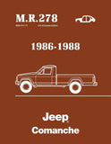 1986 - 1988 Jeep Comanche Body Shop Manual