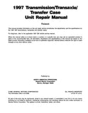1997 GM Car & Truck Transmission, Transaxle & Transfer Case Overhaul Manual