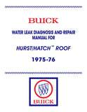 1975 - 1976 Buick Century Hurst Pace Car T-Top Roof Repair Shop Manual
