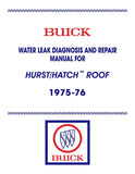 1975 - 1976 Buick Century Hurst Pace Car T-Top Roof Repair Shop Manual
