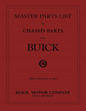 1924 - 1934 Buick Master Chassis Parts Catalog Book