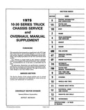 1975 Chevrolet Light Duty Truck Service and Overhaul Manual Supplement