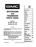 1973 - 1978 GMC Motorhome Parts Catalog / Book