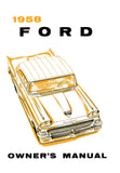 1958 Ford Car Owner's Manual - COLOR