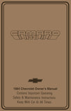 1984 Camaro Owner's Manual