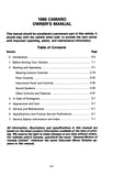1986 Camaro Owner's Manual