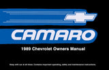 1989 Camaro Owner's Manual