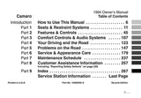 1994 Camaro Owner's Manual