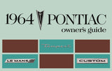 1964 Pontiac GTO, Tempest, & LeMans Owner's Manual - COLOR