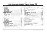 2004 Corvette Owner's Manual - COLOR