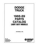 1988 - 1989 Dodge LD Truck, Ramcharger & Van Parts Catalog