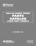 1994 - 1996 Dodge Ram Truck, Dakota & Van Parts Catalog