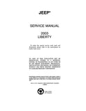 2003 Jeep Liberty Service Manual