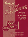 1953 Fisher Body Specifications Manual