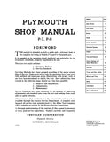 1939 Plymouth Shop Manual P-7, P-8