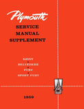 1959 Plymouth Service Manual Supplement to 1957-58 Plymouth Service Manual