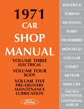 1971 Ford Car Shop Manual Mustang Torino Thunderbird Comet Lincoln Cougar