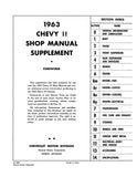 1963 Chevy II Shop Manual Supplement to 1962 Chevy II Shop Manual (Licensed)