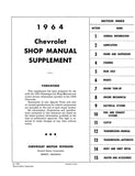 1964 Chevrolet Shop Manual Supplement to 1961 Chevy Shop Manual (Licensed)