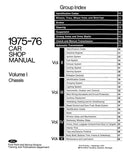 1975 - 1976 Ford / Lincoln / Mercury Shop Manual - 5 Volumes
