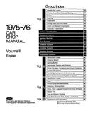 1975 - 1976 Ford / Lincoln / Mercury Shop Manual - 5 Volumes