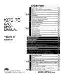 1975 - 1976 Ford / Lincoln / Mercury Shop Manual - 5 Volumes