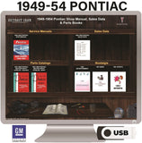 1949-1954 Pontiac Shop Manual, Sales Data & Parts Books on USB