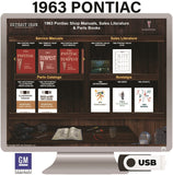 1963 Pontiac Shop Manuals, Sales Literature & Parts Books on USB