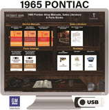1965 Pontiac Shop Manuals, Sales Literature & Parts Books on USB