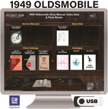 1949 Oldsmobile Shop Manual, Sales Data & Parts Books on USB