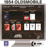 1954 Oldsmobile Shop Manual, Sales Literature & Parts Books on USB
