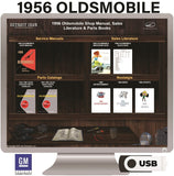 1956 Oldsmobile Shop Manua, Sales Literature & Parts Books on USB