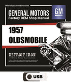 1957 Oldsmobile Shop Manual, Sales Data & Parts Books on USB