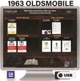 1963 Oldsmobile Shop Manual, Sales Literature & Parts Books on USB