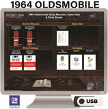 1964 Oldsmobile Shop Manuals, Sales Data & Parts Books on USB
