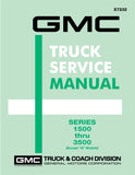 1972 GMC Truck Service Manual Series 1500 thru 3500