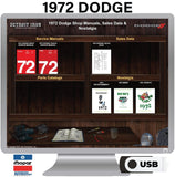 1972 Dodge Shop Manuals & Sales Data on USB
