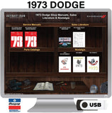 1973 Dodge Shop Manuals & Sales Literature on USB