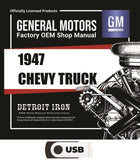1947 Chevrolet Trucks Shop Manuals, Sales Brochure & Parts Books on USB