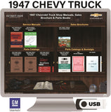 1947 Chevrolet Trucks Shop Manuals, Sales Brochure & Parts Books on USB