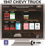 1947 Chevrolet Trucks Shop Manuals, Sales Brochure & Parts Books on USB