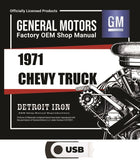 1971 Chevrolet Truck Shop Manuals, Sales Brochure & Parts Books on USB