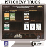 1971 Chevrolet Truck Shop Manuals, Sales Brochure & Parts Books on USB