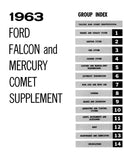 1963 Ford Falcon, Ranchero / 1962-63 Mercury Comet Shop Manual Supplement