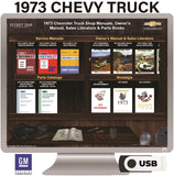 1973 Chevrolet Truck Light Duty Shop Manuals, Owner Manual, Sales Brochures & Parts Catalogs on USB