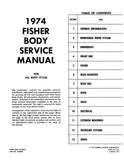 1974 Fisher Body Service Manual