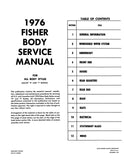 1976 Fisher Body Service Manual