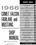 1966 Ford Comet, Falcon, Fairlane & Mustang Shop Manual (Licensed Reprint)