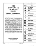1972 Chevrolet Van Sportvan Service Manual
