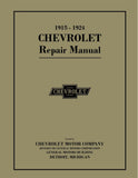1915 - 1924 Chevrolet FB 490 Car Model T Pickup Truck Shop Manual - 2nd Edition